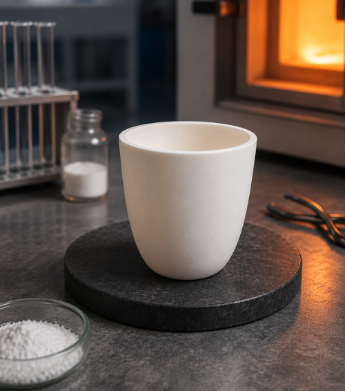 Lark alumina crucible for high temperature laboratory applications
