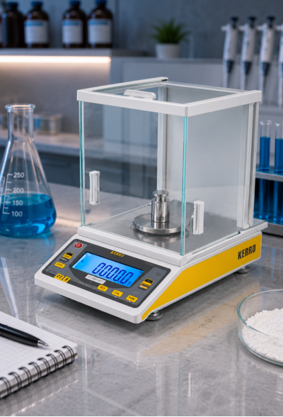 Analytical weighing balance with draft shield chamber