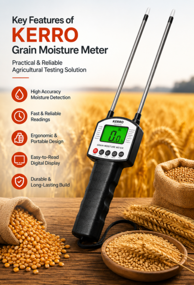 Grain moisture meter for agricultural testing